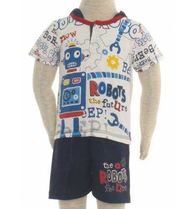 Setelan Anak Cowok Lengan Pendek Happy Grass