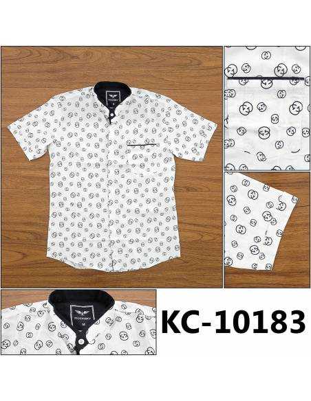 Kemeja Cowok Lengan Pendek Rock Sky