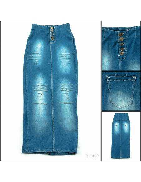 Rok Panjang Jeans Cewek Trafaluc