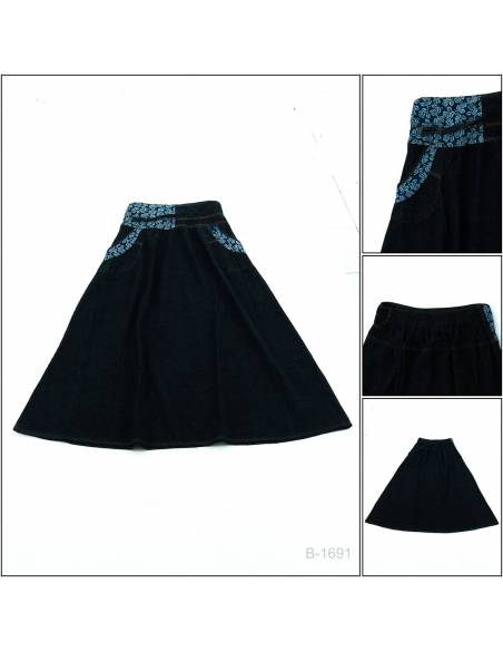 Rok Panjang Jeans Cewek Emerald