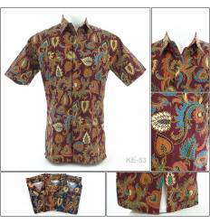 Kemeja Batik Cowok Lengan Pendek Colombus