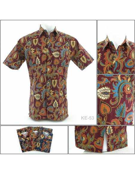 Kemeja Batik Cowok Lengan Pendek Colombus