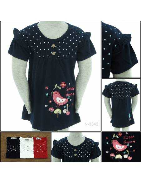 Kaos Oblong Anak Cewek Lengan Pendek jeenee