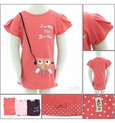 Kaos Oblong Anak Cewek Lengan Pendek Geenee