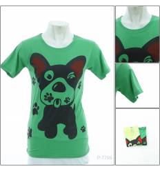 Kaos Oblong Cewek Bergambar Lengan Pendek