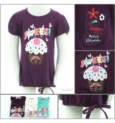 Kaos Oblong Anak Cewek Lengan Pendek Geenee