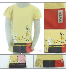 Kaos Oblong Anak Cewek Lengan Pendek Geenee