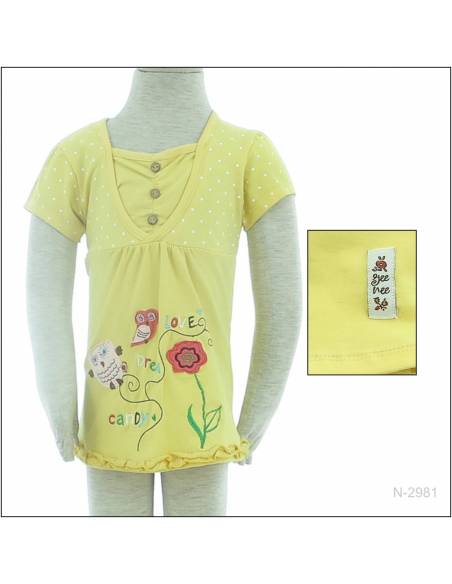 Kaos Oblong Anak Cewek Lengan Pendek Geenee