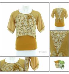 Kaos Cewek Bermdel Lengan Pendek E-Just