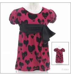 Kaos Cewek Bermotif Lengan Pendek