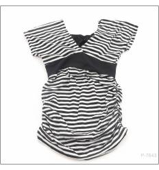 Kaos Cewek Bergaris Lengan Pendek It's Me