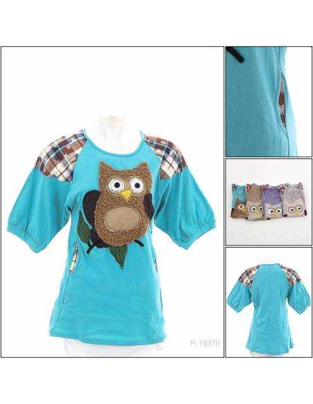 Kaos Cwek Bergambar Lengan 3/4 Joie Teen