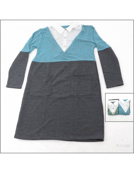 Kaos Cewek Berkerah Lengan Panjang Mixit