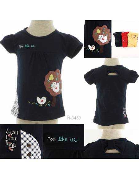 Kaos Oblong Anak Cewek Lengan Pendek Geenee 1-3