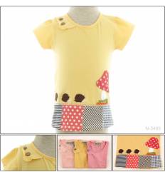 Kaos Oblong Anak Cewek Lengan Pendek Geenee 1-3