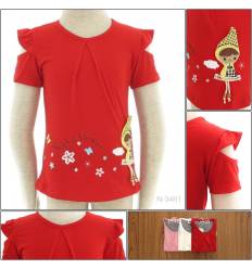 Kaos Oblong Anak Cewek Lengan Pendek Sabrina Geenee 1-3