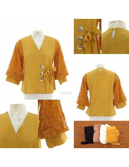 Atasan Cewek Pita Depan Lengan Panjang Mikka