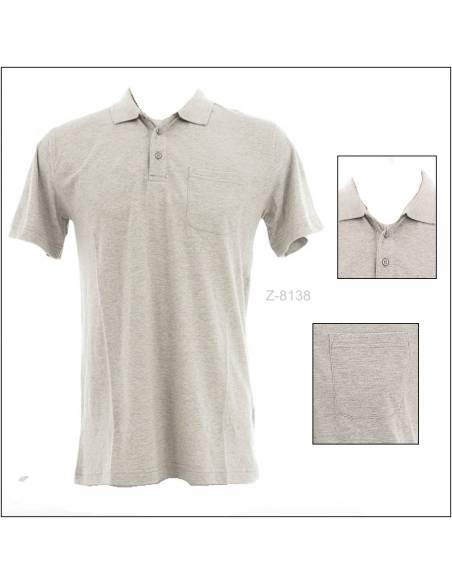 Kaos Berkerah Cowok Abu-Abu Cardinal M-XL