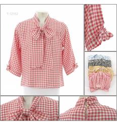 Atasan Cewek Kerah Setali Lengan Panjang Mikka