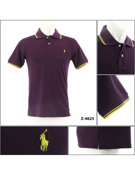 Kaos Kerah Cowok Lengan Pendek Ungu Polo Country M