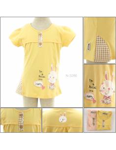 T-shirt/Atasan Anak Cewek Lengan Pendek Geenee 4-6