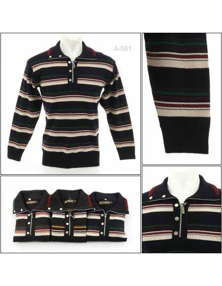 Jaket/Sweater Rajut Kerah Cowok/Cewek Alpheus M-XL