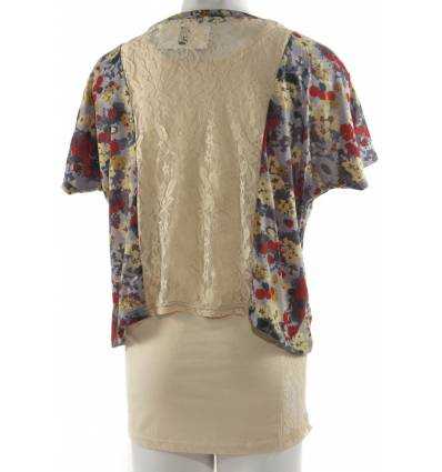 Atasan Kaos 2 Piece Cewek Lngan Pendek Mixit