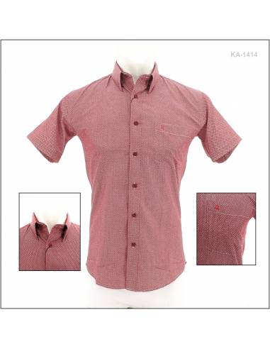 Kemeja Formal Slim Fit Cowok Lengan Pendek Rita Ricci 14,5-16