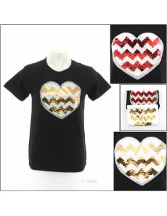 Kaos Oblong Cewek Lengan Pendek Payet Love