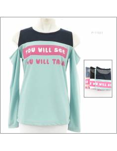 Kaos Sabrina Cewek Lengan Panjang Cupcake