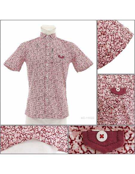 Kemeja Cowok Slim Fit Lengan Pendek Buzz M-L