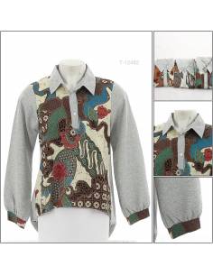 Blus Batik Cewek Lengan Panjang Tasya All Size