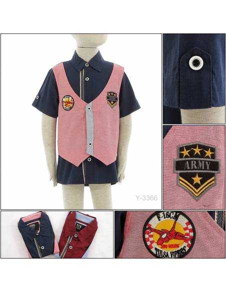 Kemeja Anak Cowok Lengan Pendek Benri 5-9