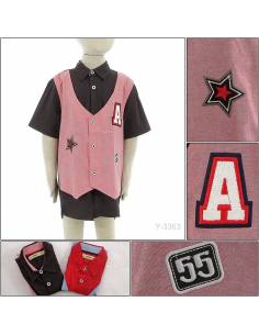 Kemeja Anak Cowok Lengan Pendek Benri 4-8