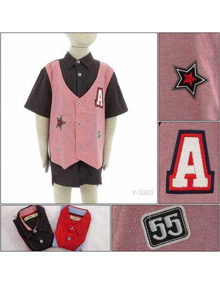 Kemeja Anak Cowok Lengan Pendek Benri 4-8