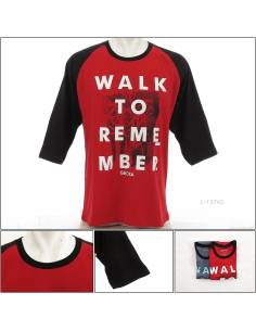 Kaos Oblong Cowok Reglean Lengan 3/4 Geoxa M-XL