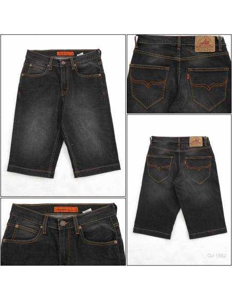 Celana Pendek Jeans Cowok Abu-Abu Lea 30-38