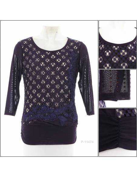 Atasan Kaos Korea Cewek Lengan Pendek 3/4 T&L 3XL