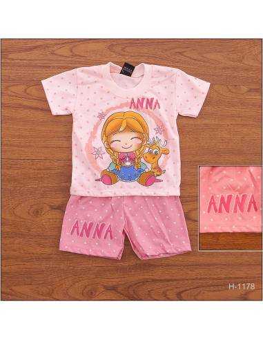 Setelan Anak Cewek/Children Clothes Lengan Pendek Pink Babies M