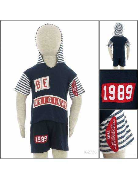 Setelan Kaos Anak Cowok Lengan Pendek Audi All Size