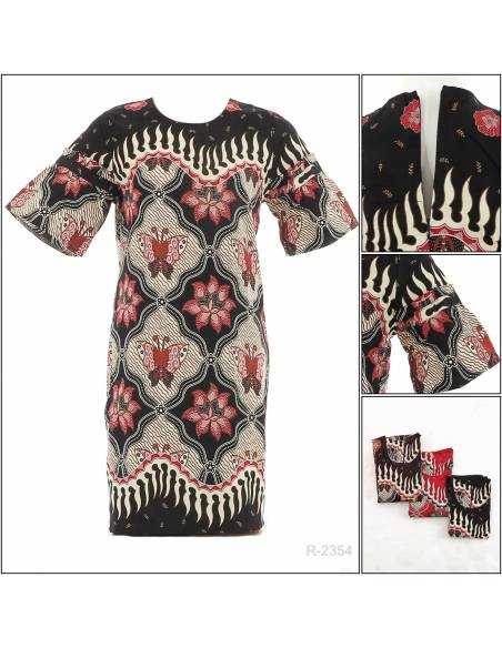 Sackdress Batik Cewek Lengan Pendek Tasya All Size