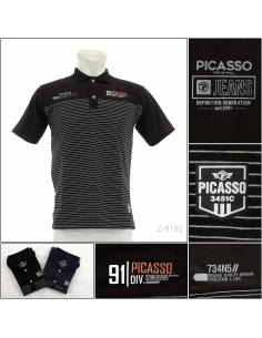 Kaos Kerah Cowok Slim Fit Lengan Pendek Picasso M-L