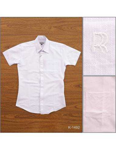 Kemeja Formal Cowok Slim Fit Lengan Pendek Rita Ricci 14,5-15