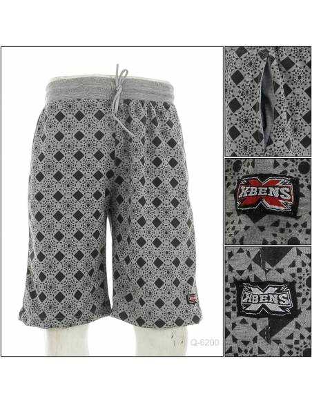 Celana Pendek Cowok Rib Kolor Abu-abu X-bens 2XL-4XL