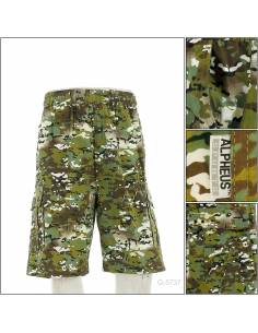 Celana Pendek Cowok Rip Kolor Hijau Tua Alpheus M