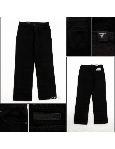 Celana Jeans Panjang Cowok Hitam Triple 42-46