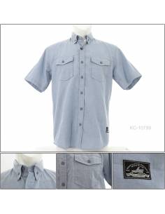 Kemeja Cowok Reguler Lengan Pendek Lea M-XL