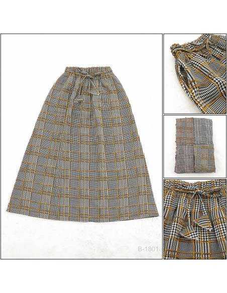 Rok Panjang/Long Skirt Motif Kotak Monggi All Size