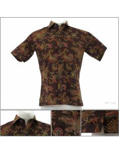 Kemeja Batik Cowok Regular Lengan Pendek Dixmont M-XL