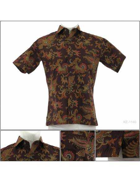 Kemeja Batik Cowok Regular Lengan Pendek Dixmont M-XL